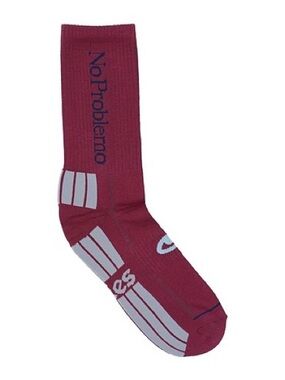Aries Arise "No Problemo" Crew Socks Maroon EU 38 EU 39 EU 40 NWT! $50